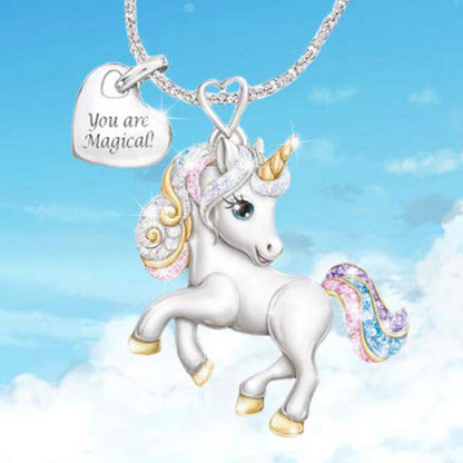 Collier Licorne Argentée