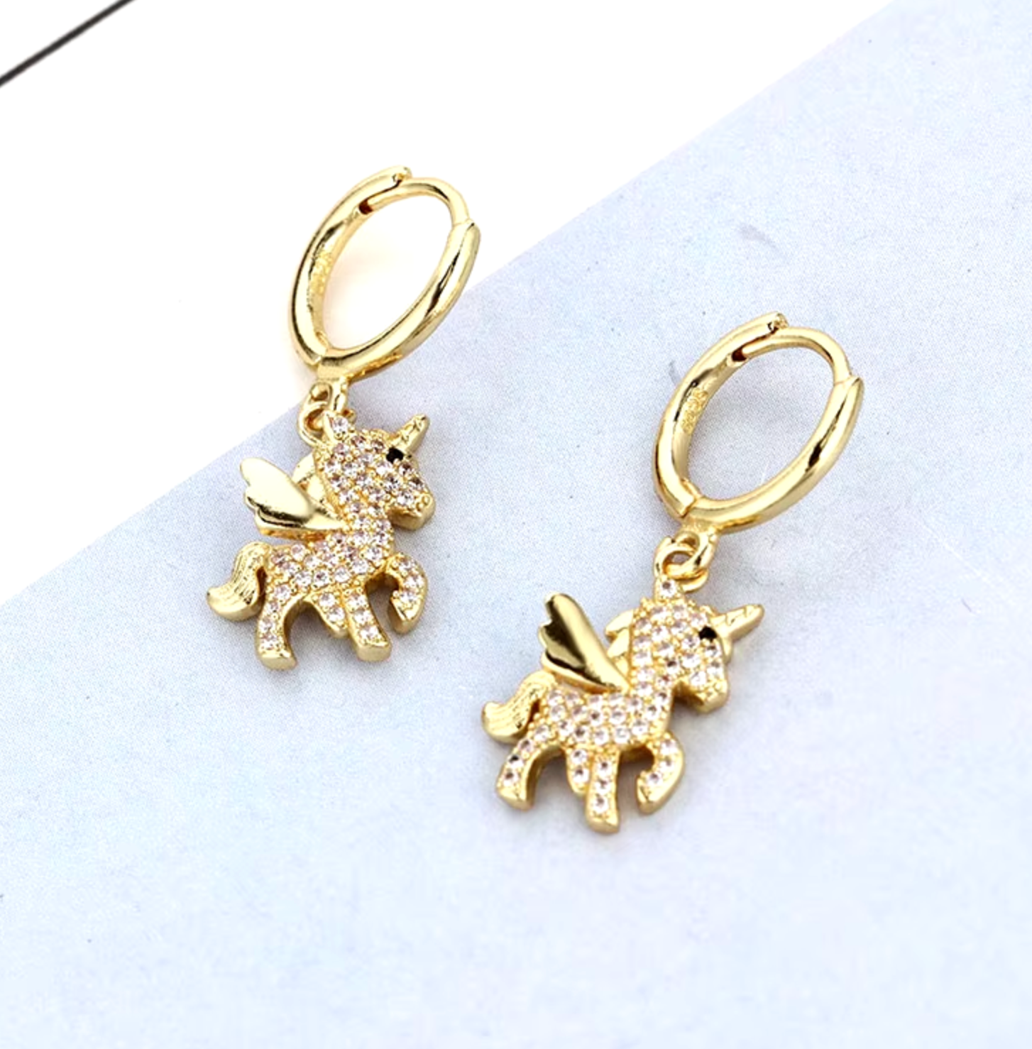 Boucles d'oreilles Licorne Doré