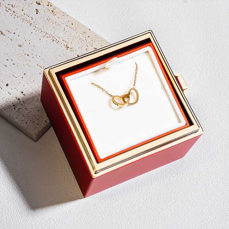 Coffret Rose Éternelle avec Collier Gravé - Pour toi, l'amour de ma vie