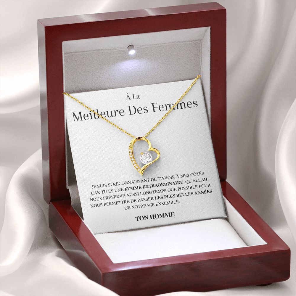 Collier Amour Éternel - À la meilleure des femmes - Qu'Allah nous préserve