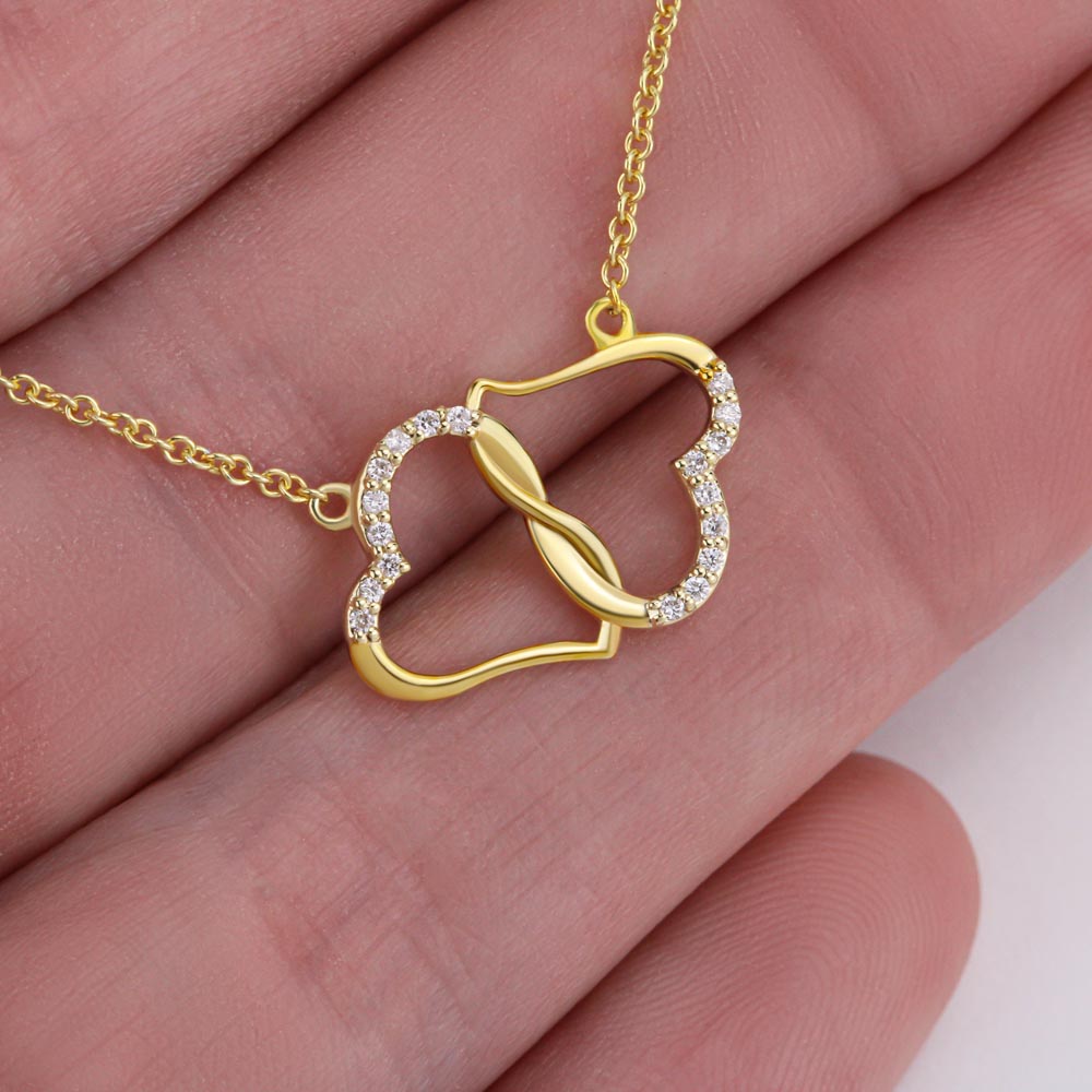 Collier Amour Pur - Or Jaune 10 carats & diamants - Ma chère maman - Je t'aime, ta fille