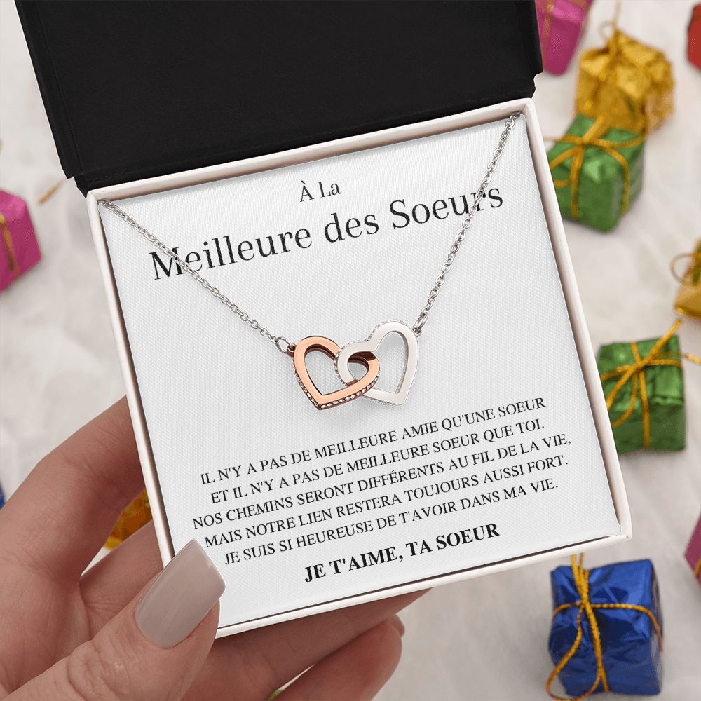 Collier Amour Fusionnel - À la meilleure des soeurs - Je t'aime, ta soeur