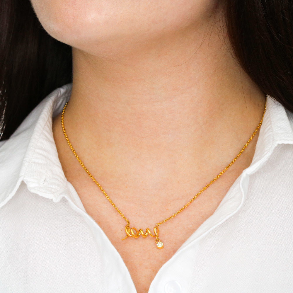 Collier Ritournelle Amoureuse - À la meilleure des mamans - Je t'aime, ta fille