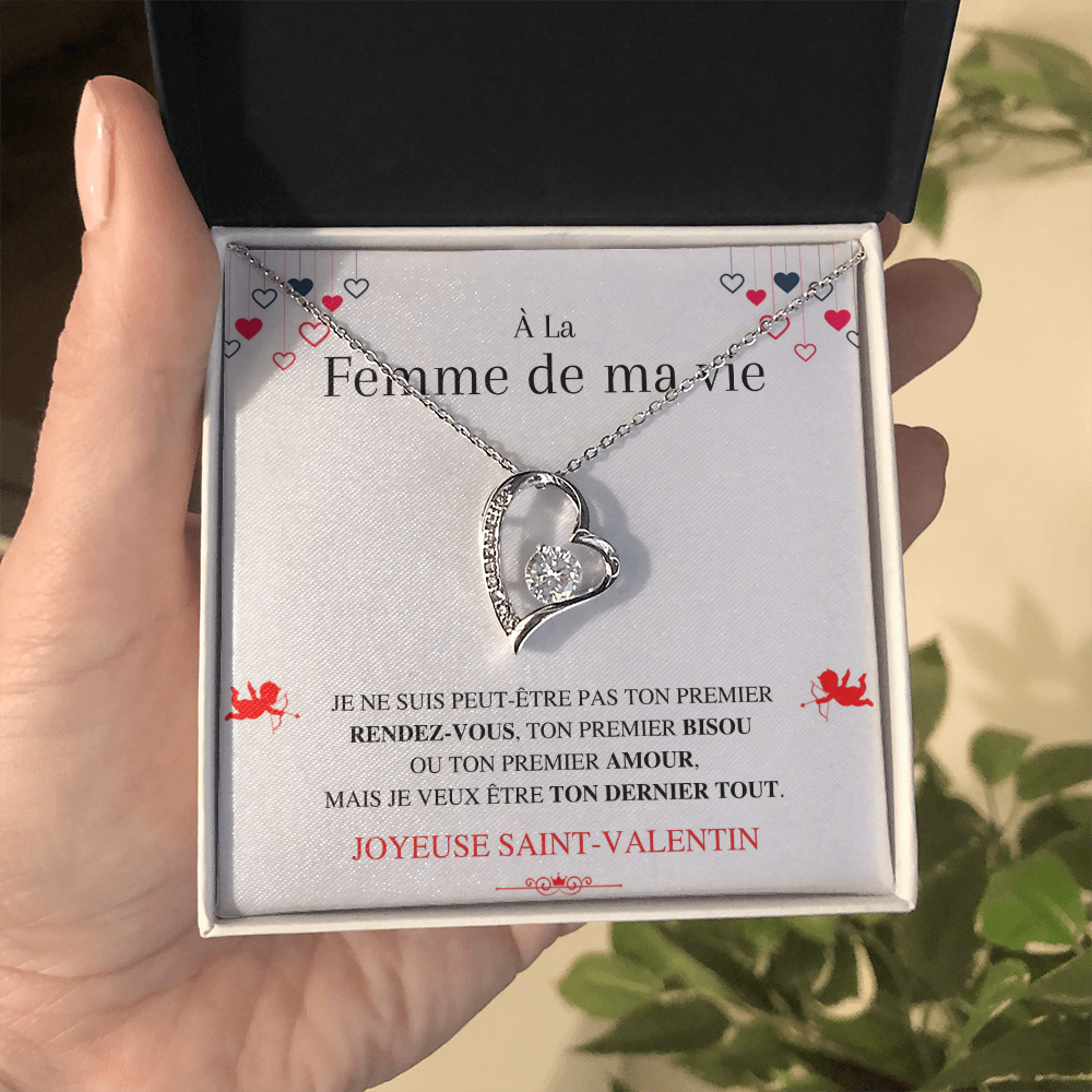 Collier Amour Éternel - À la femme de ma vie - Joyeuse Saint Valentin (Édition Cupidon)