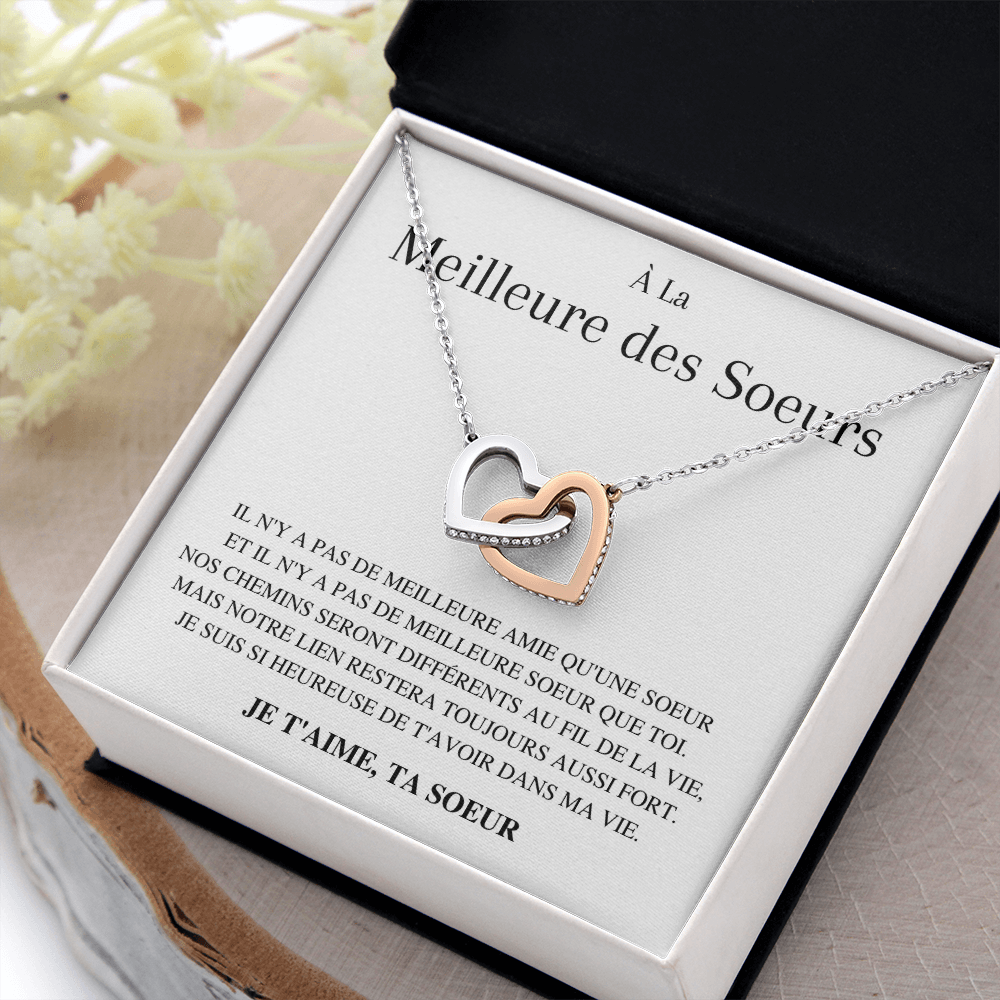 Collier Amour Fusionnel - À la meilleure des soeurs - Je t'aime, ta soeur