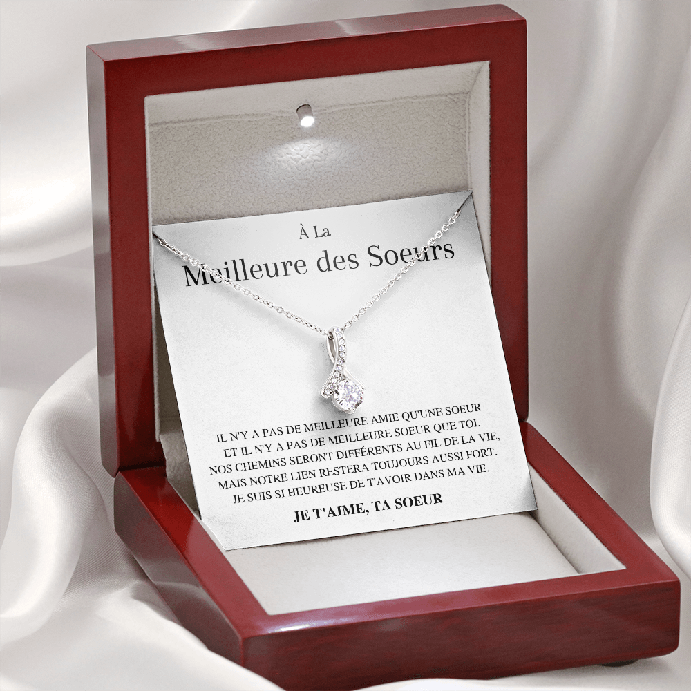 Collier Amour Infini - À la meilleure des soeurs - Je t'aime, ta soeur