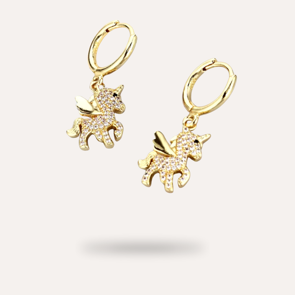 Boucles d'oreilles Licorne Doré