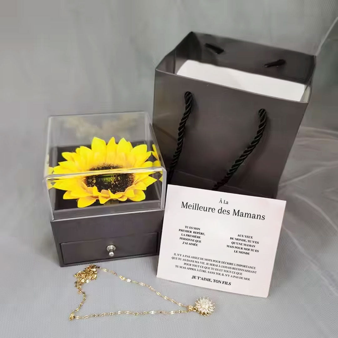 Coffret Tournesol & Amour - À la Meilleure des Mamans, sans Toi il n'y a pas de Moi.