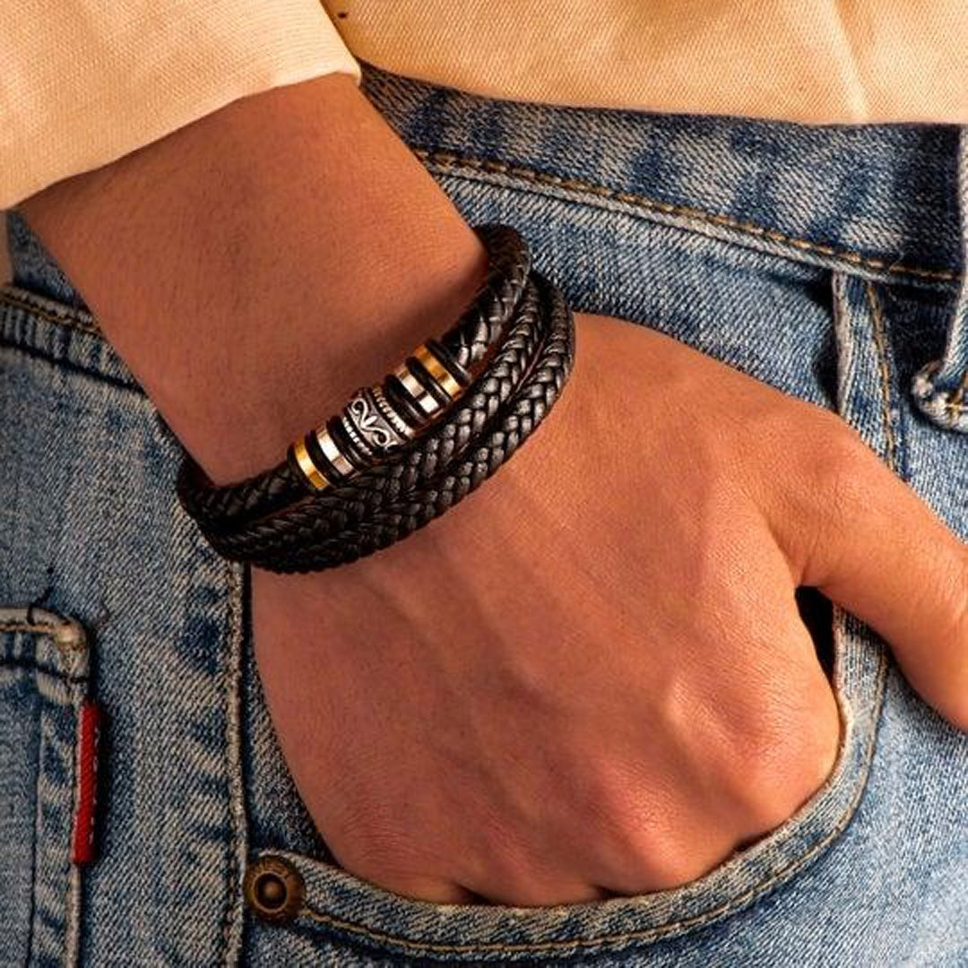 Bracelet tressé pour Homme - Tu es plus fort que tu ne le penses... je t'aime, mon fils.