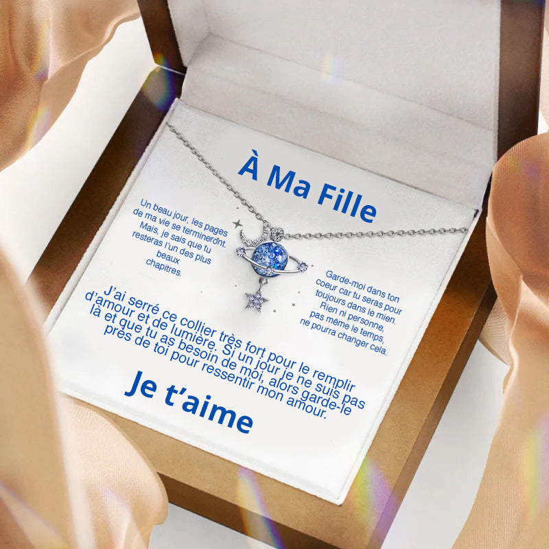 Collier Amour Étoilé - À Ma Fille - Je t'aime, pour toujours...