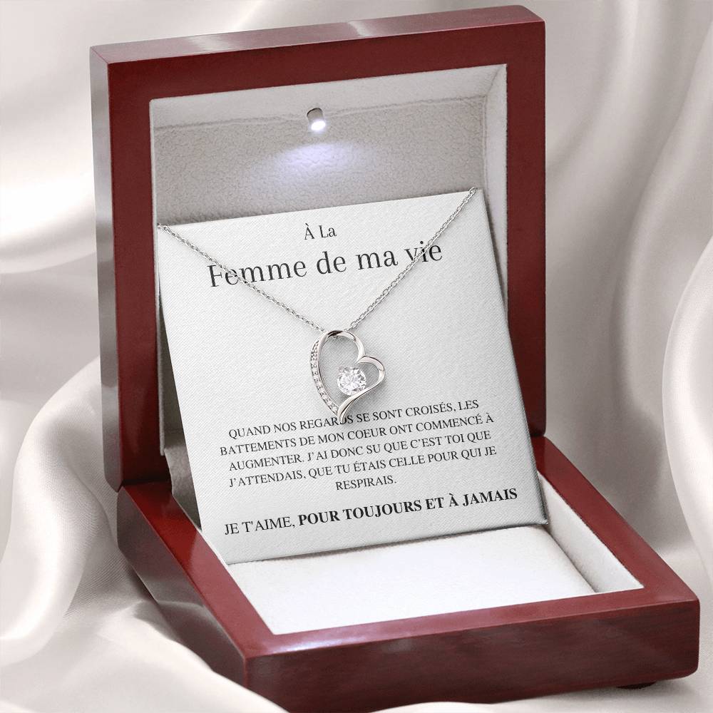 Collier Amour Éternel - À la femme de ma vie - Quand nos regards...