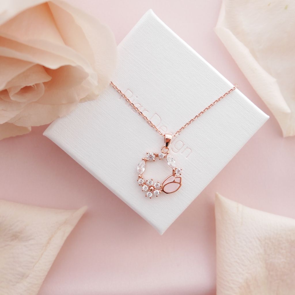 Collier Tulipe Rose